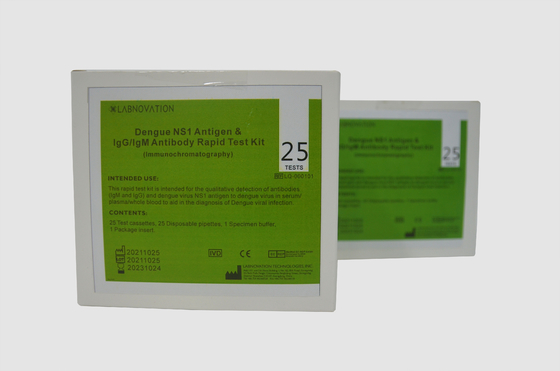 Van de het Antilichamenknokkelkoorts van IgGigm van de Testkit cassette NS1 van Combo de Snelle Uitrusting van de het Antigeentest