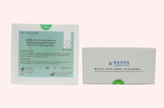 OEM ODM covid-19 Neutraliserende Uitrusting 20 van de Antilichamentest Test per Doos