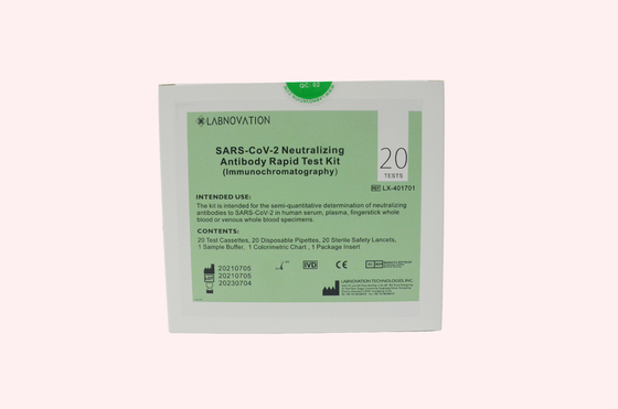 Één Neutraliserende het Antilichamentest Kit Lateral Flow Immunoassay Intended van Stapcovid