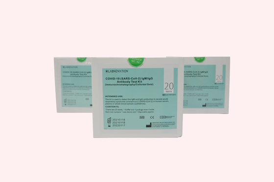 Labnovation coV-19 van de het Lichaamstest van IgG IgM Snelle Antiuitrusting 1 Daling 20ul