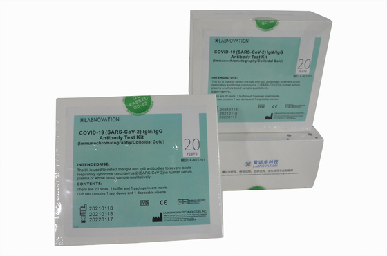 Snelle Uitrusting 20 Tests coV-19 IgG/IgM-Antilichamen Snelle Opsporing Kit High Accuracy van de Antilichamentest