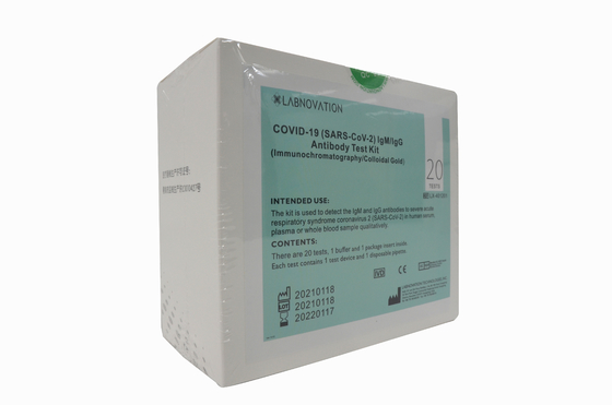 Covid-19 IgG IgM Antilichamen Snelle Test Kit Professional Use 20 Test Labnovation