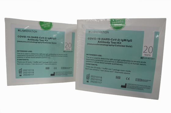 Covid-19 IgG IgM Antilichamen Snelle Test Kit Professional Use 20 Test Labnovation